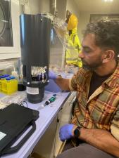 Pablo Trucco Pignata prepares the LoCs for deployment. Image: Laura de Steur (NPI)