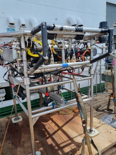 HyBis - our underwater towed camera system. Can you spot Mini diver? 