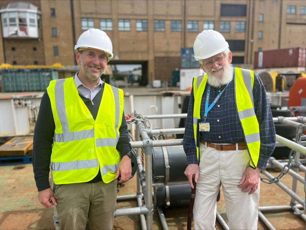 Mike (right) with this year's 40th anniversary PAP expedition leader Dr Andrew Gates.