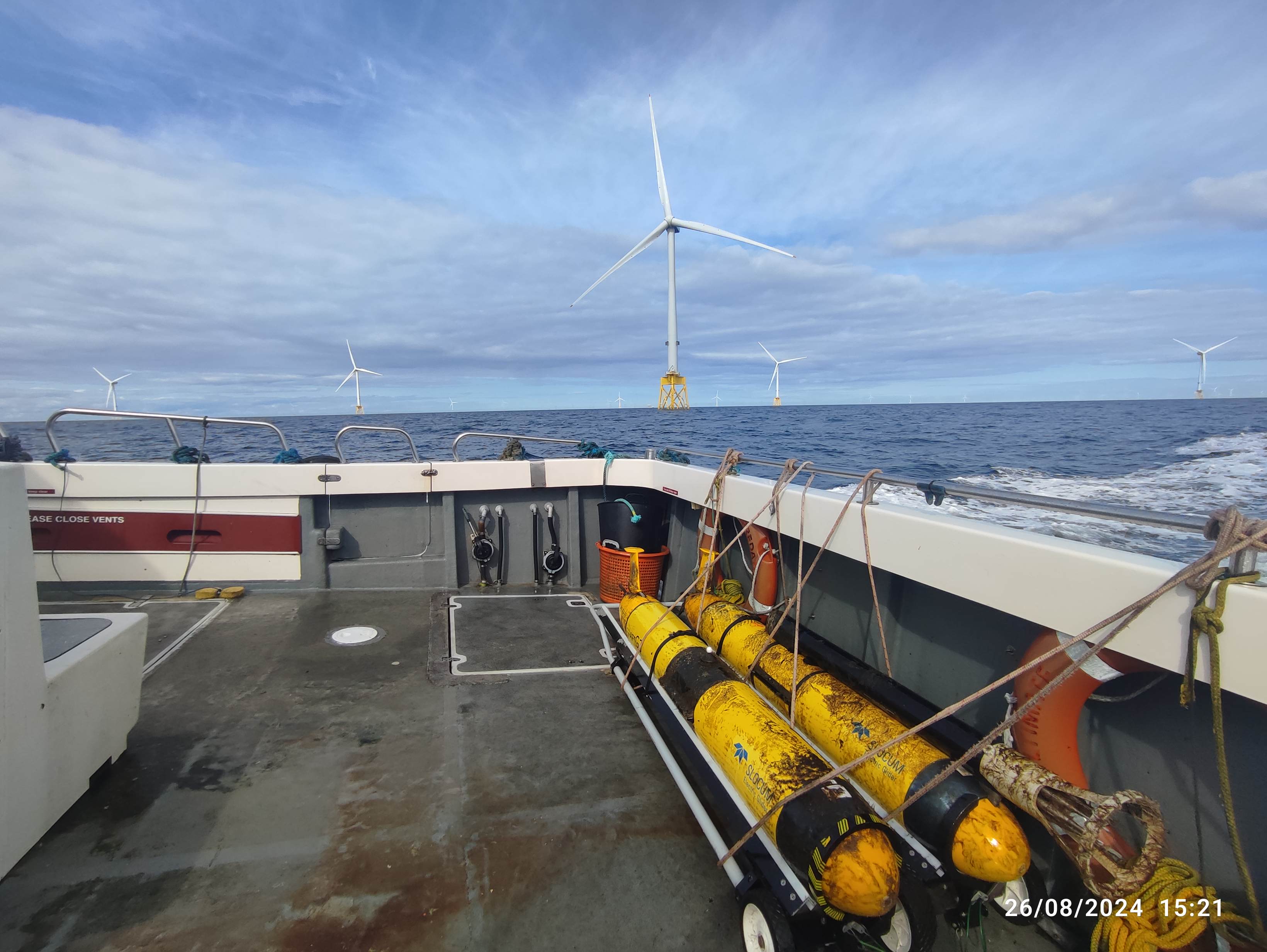 Two gliders recently recovered after working in the North Sea offshore Arbroath. 