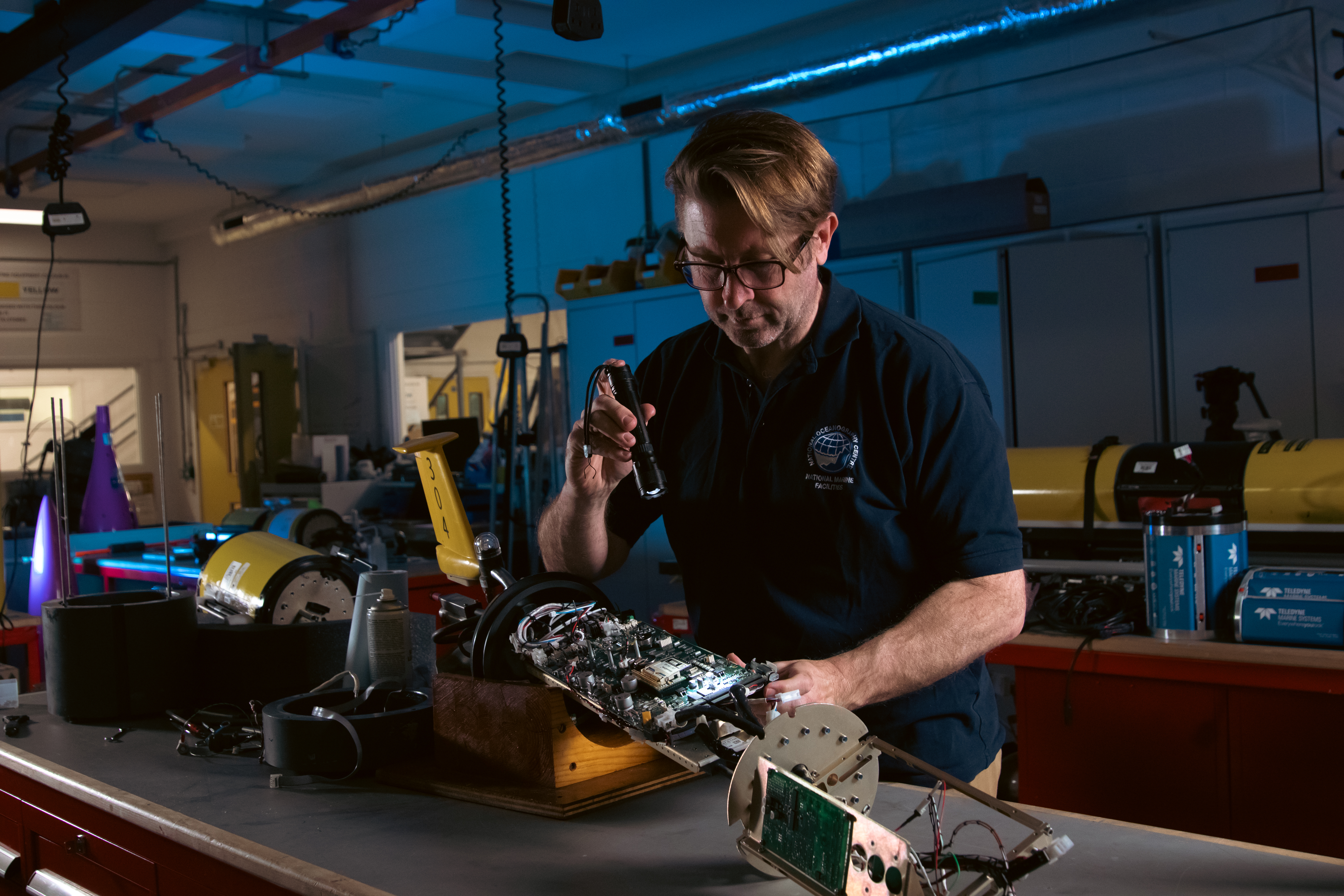 Servicing gliders at NOC. 