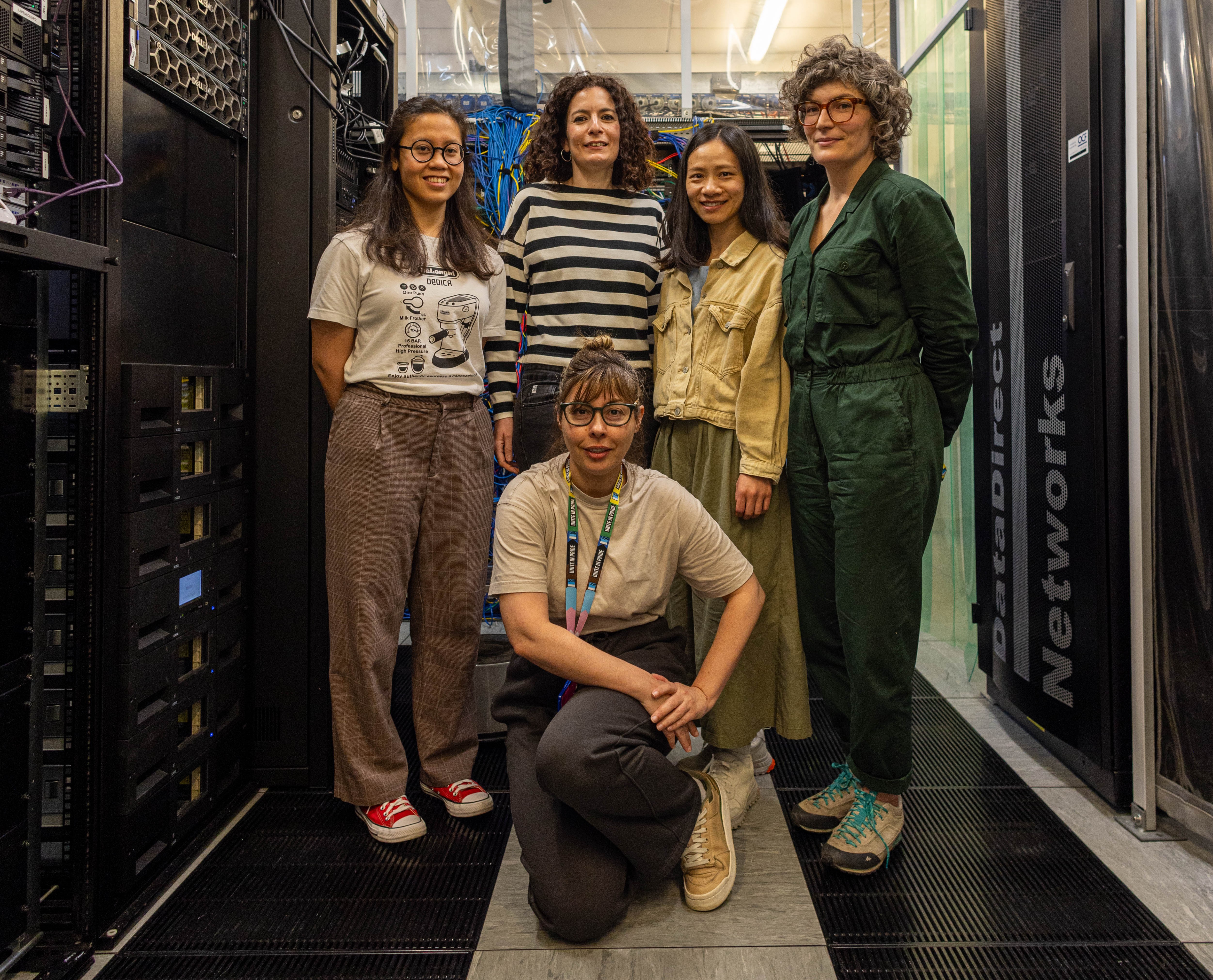 Today's computer modellers: (L-R) Dr Prima Anugerahanti, Dr Michela De Dominicis, Dr Xiaoyan Wei, Dr Marta Payo Payo and, at the front, Dr Anna Katavouta. 