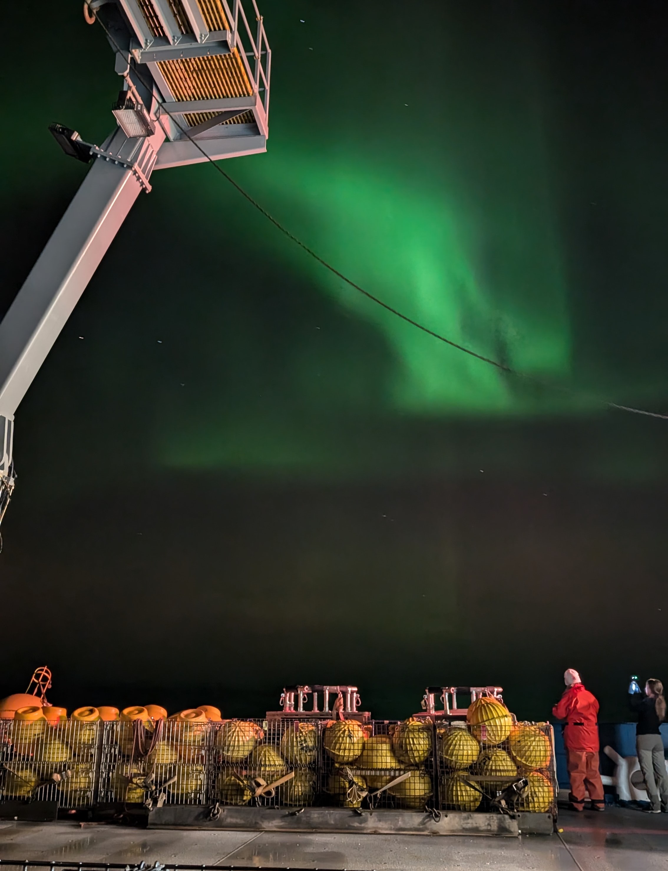 The Northern Lights seen from the back deck. 