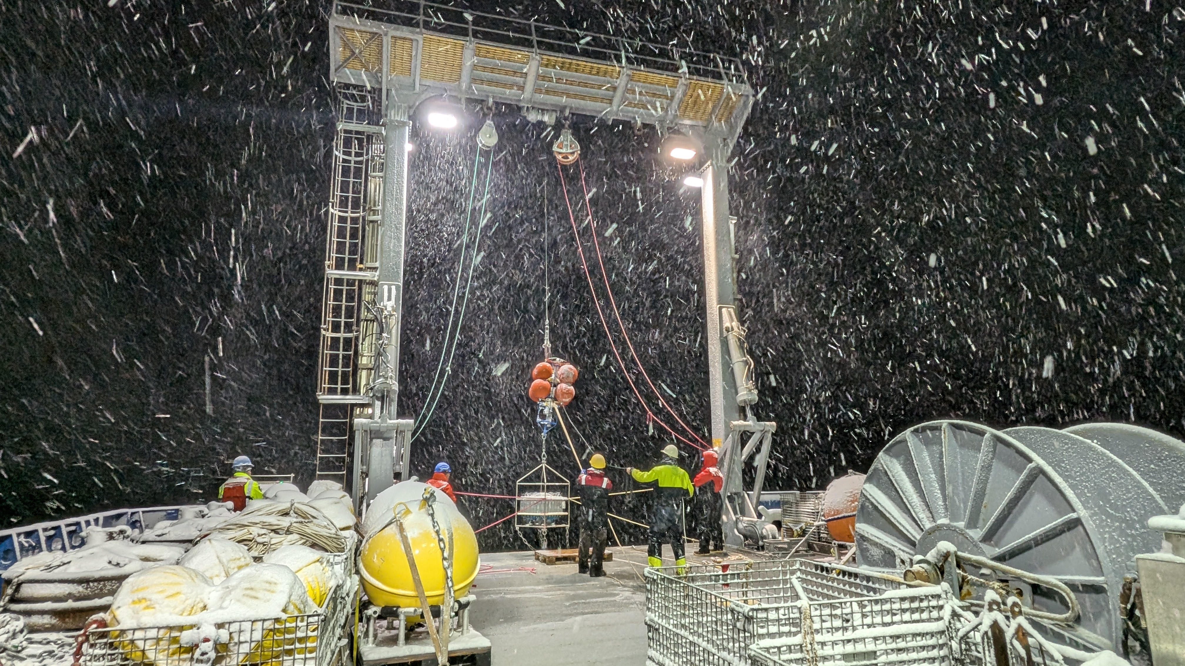 The instruments were deployed in the Davis Strait late night on Monday (May October 22), into Wednesday morning, including in a semi-blizzard